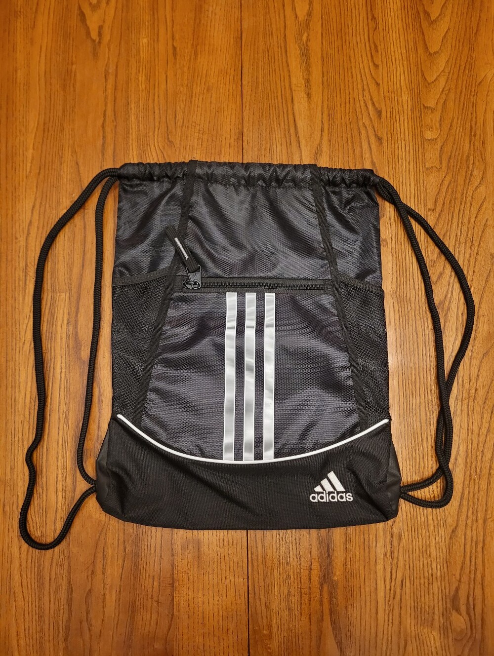 Adidas Alliance Sackpack - Black Drawstring Backpack Gym Bag